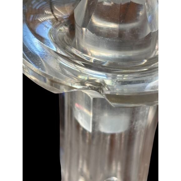 Hawksworth Eyre & Co 3-Bottle Tantalus Crystal Decanters & Silver Plate Stand - Picture 8 of 14